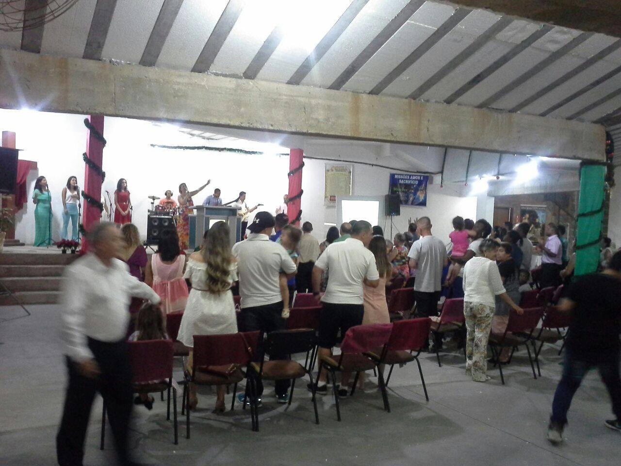 Momento da congregação reunida em 2017